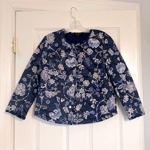 Talbots Jacobean quilted jacket